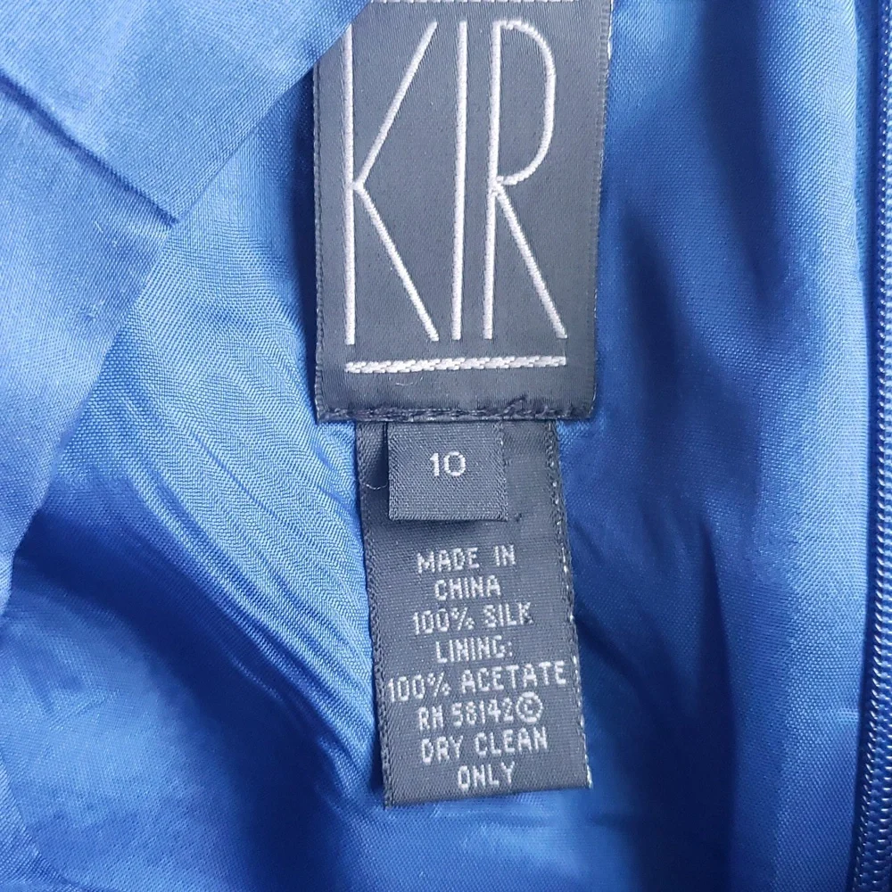 KIR Elegant Embellish Blue‎ 3 Pcs. Skirt Suit